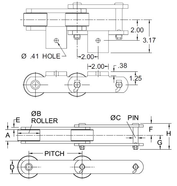 Part # 28910, 89R CHAIN - A1 ATTACHMENT On Tsubaki of Canada Limited