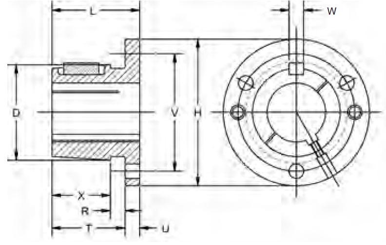 Hub Number S1Type 1, Split Taper Bushings On Tsubaki of Canada Limited