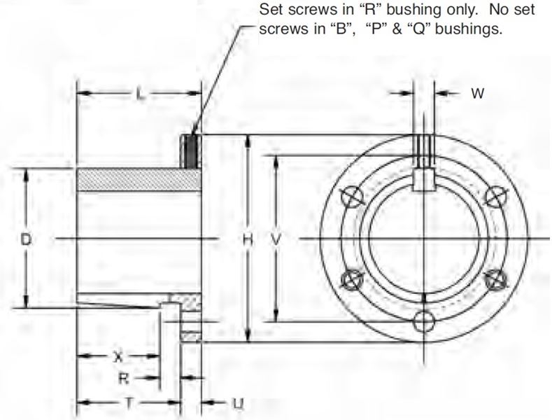 Hub Number R1Type 2, Split Taper Bushings On Tsubaki of Canada Limited