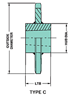 No. 120 - 1 1/2" Pitch - TAPER-LOCK® - C