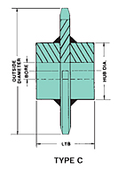 No. 140 - 1 3/4" Pitch - Plain Bore - C