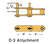 Double Pitch Chain Attachment with Large Plastic Rollers D-3