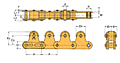 Top Roller Chain Series Single Strand Double Pitch Type - 2