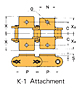 Double Pitch Attachment Chain K-1